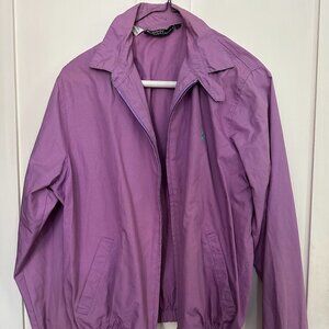 Polo by Raulph Lauren purple zip-up cotton windbreaker